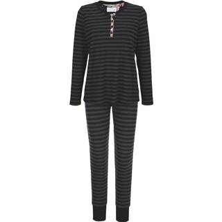 👉 Pyjama vrouwen zwart Ringella Bloomy Zwart::Antraciet 4017683439801