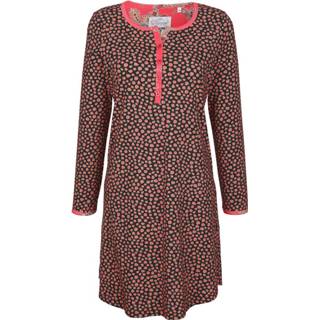 👉 Nachthemd katoen vrouwen rood Ringella Bloomy Zwart::Lichtrood 4017683439504