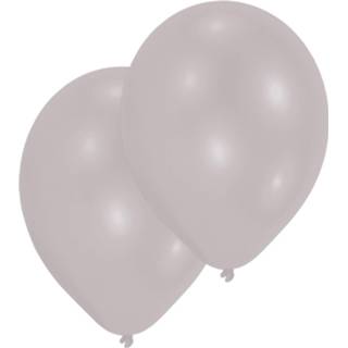 👉 Ballon zilver zilverkleurig Amscan Ballonnen Metallic 27,5 Cm Latex 10 Stuks 13051378615