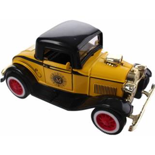 👉 Schaalmodel geel zwart Toi-toys Classic Cars Die-cast Geel/zwart 12 Cm 8714627216813