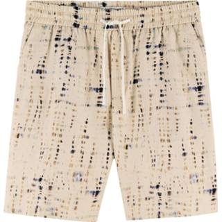 👉 Bermuda katoen l male beige Scotch & Soda Twill printed sand 8719029496498