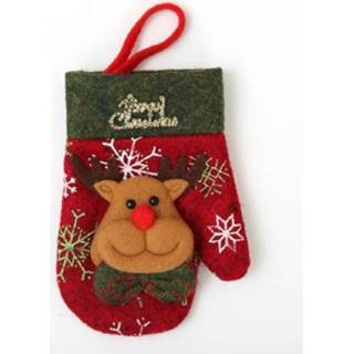 Kerstversiering active Restaurantversieringen Cadeauzakje Mes en vork Set Handschoenenstijl (elanden)