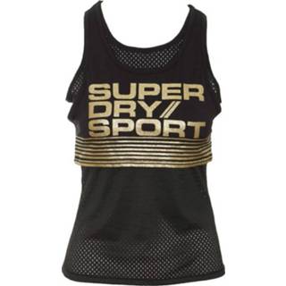 👉 Vest l fitness vrouwen zwart Superdry bolt sport - 2013003990085 2013003990061