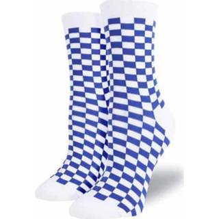 👉 Dambord active 3 paar Harajuku trendy geometrische katoenen sokken, maat: One Size (QT0066)