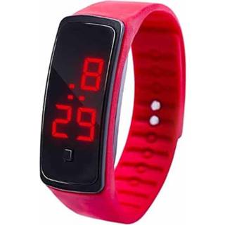 👉 Digitale display rood active kinderen LED siliconen armband elektronisch horloge (rood) 6922155335018