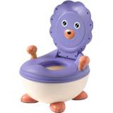 👉 Rugleuning paars antislip PU active kinderen baby's Ruime Verdikt Toilet Leuke Cartoon Baby Training Toilet, Stijl: Soft Pad (Paars)