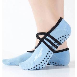 👉 Yoga sok hemelsblauw antislip active vrouwen 1 paar sport sokken pantoffel voor dames dame demping bandage pilates (hemelsblauw)