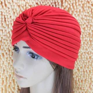 👉 Tulband rood active Holiday Stretchy Head Wrap Band Sleep Hat Ear Cap (rood)