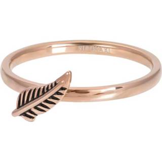 👉 Edelstaal vrouwen nederlands 19 ros goud IXXXi Vulring Symbol Feather Rosé | Maat 8719794039098