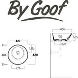 👉 Waskom grijs mat keramiek By Goof Mees Design 42x42x16.5cm Rond SW073S6186 7439621594576