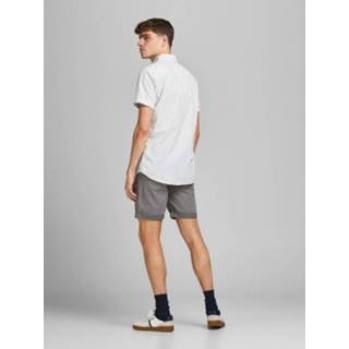 👉 Korte broek zilver blauw male l Jack & Jones Kenso 12183665 chino short silver birch -