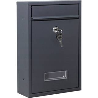 👉 Wandbrievenbus antraciet aluminium PB1