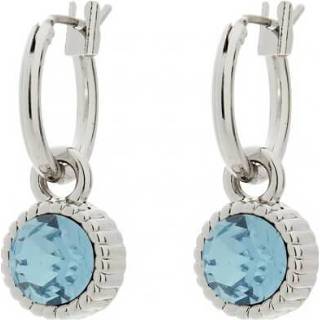 👉 Oorbel zilver swarovski volwassenen vrouwen nederlands licht blauw aquamarijn Biba Hang Oorbellen met Steentje Aquamarine 8720289546762