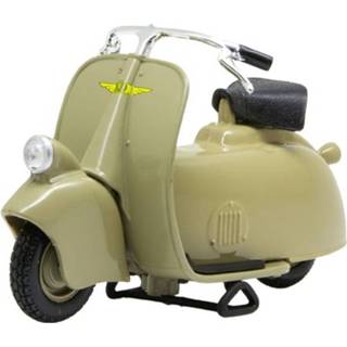 👉 Groen kunststof unisex Maisto miniatuurscooter Vespa MP5 Paperino 1:18 8720585062836