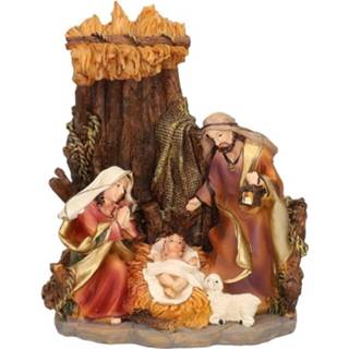 👉 Religieus beeld polyresin multikleur Beeldje Van Het Heilige Gezin 16 Cm - Jezus / Maria Jozef Kerst Decoratie Kerststal 8719538325982