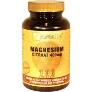 👉 Magnesium active Artelle Citraat 400 100 tabletten 8717472405487