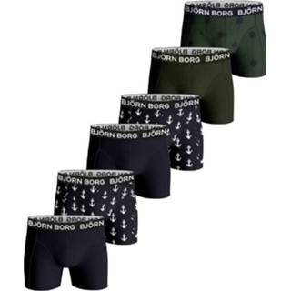 👉 Boxershort groen blauw elastaan s|m|l|xl|xxl male Björn Borg 6-pack boxershorts - groen/blauw