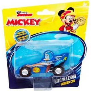 Race wagen hout blauw Disney racewagen Donald Duck junior 15 cm 8719817816453
