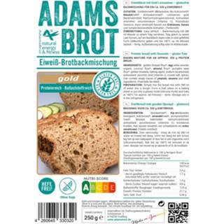 👉 Broodmix goud active Adams Brot Gold Glutenvrij 250 gr 4260645330320