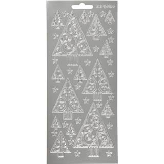 👉 Kerstboom zilver Creotime Foliestickers Stickervel 5712854283939