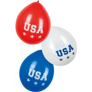 👉 Ballon blauw wit Boland Ballonnen Usa 25cm 6 Stuks 8712026449627