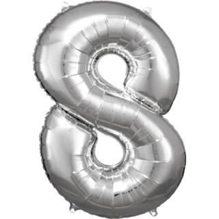 👉 Folieballon goudkleurig Amscan Cijfer 8 Junior 53 X 83 Cm Roségoud 192937142158