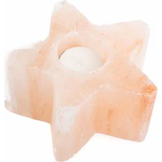 👉 Zoutsteen oranje himalaya zout Waxinelichthouder Ster (Ca. 1 kg - 12 x 7 cm) 7141262523036
