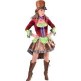 👉 Jurk satin rood Sexy steampunk