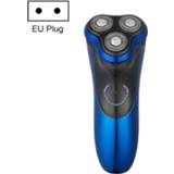 👉 Scheerapparat blauw active mannen Ufree U-122 wasbare roterende 3D-snijkop voor het hele lichaam Elektrisch scheerapparaat heren, EU-stekker (blauw)