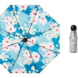 👉 Paraplu active Vijfvoudige capsule Titaniumzilveren Zonbescherming en UV-bescherming Parasol (wazige bloemenschaduw)