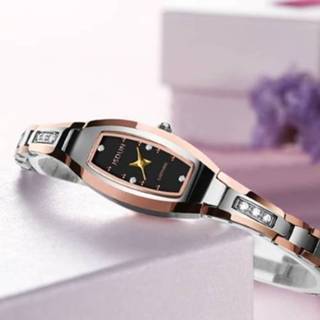 👉 Kalender active vrouwen JIN SHI DUN 6530 damesmode lichtgevend quartzhorloge met dubbele (roségoudzwart)