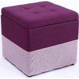 👉 Kruk paars stoffen active Creative Retro Opbergkruk Home (Paars + Donkerpaars)