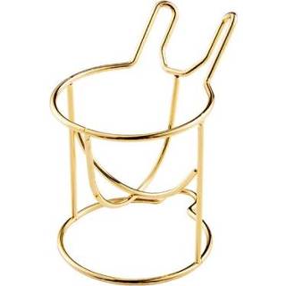 👉 Plank goud active 5 STKS Schoonheid Ei Opbergdoos Rek Bladerdeeg Make-up Spons Stofdichte Beugel, Model: Konijnenoren (Goud)