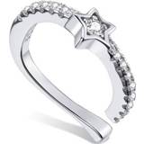 👉 Oorbel zilver active vrouwen S925 Sterling Vijfpuntige Ster Oor Clip Dames Oorbellen