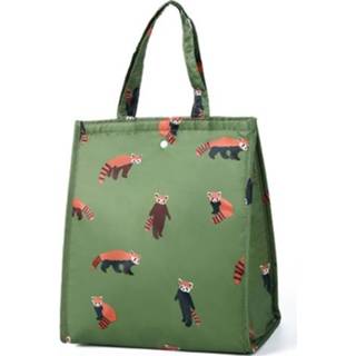 👉 Lunchbox groen active Waterdichte Speciale Thermische Isolatie Opslag Tote Draagbare Geïsoleerde Pouch Koeler Oxford Doek Voedsel Zak (Beer groen)
