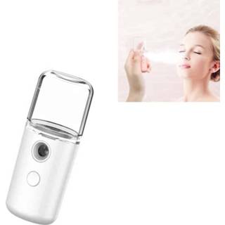 Luchtbevochtiger wit active Gezichtshydratatie-instrument USB Beauty Cold Spray Instrument Auto Alcohol Desinfectie Sprayer (wit)