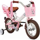 👉 Kinderfiets wit terugtraprem meisjes active kinderen Supersuper Little Miss 12