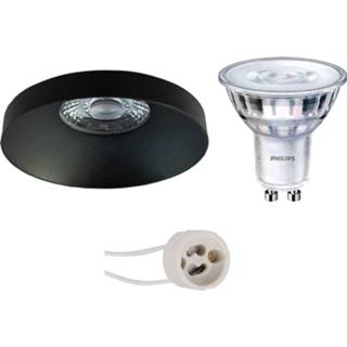 👉 Zwart aluminium Philips - Led Spot Set Sceneswitch 827 36d Pragmi Vrito Pro Gu10 Fitting Dimbaar Inbouw Rond Mat 6013931766765