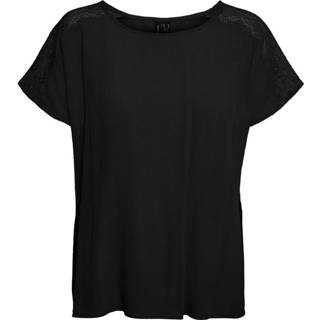👉 VERO MODA Short Sleeved T-shirt Dames Zwart