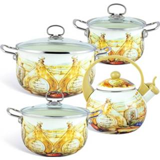 👉 Pannenset emaille Edënbërg Enamel Line - 8-delige Luxe 6011602430472