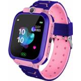 👉 Smartwatch roze active kinderen Q12B 1,44-inch kleurenscherm voor kinderen, ondersteuning LBS-positionering / tweewegs kiezen /ééntoets EHBO spraakbewaking Setracker APP (roze)