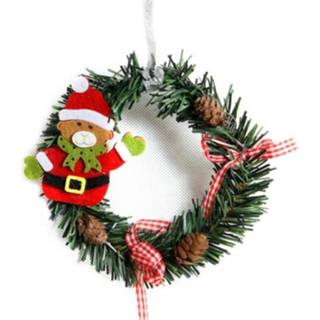 👉 Ornament active 2 STKS Gelukkig Nieuwjaar Kerst Decoratie Kleine Krans (Kleine Beer)