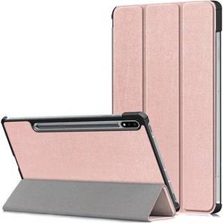 👉 Folio case rose goud Tri-Fold Series Samsung Galaxy Tab S7 FE Smart - Gold 5712580097473
