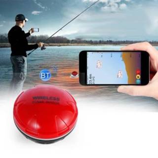 👉 Mobiele telefoon rood active Fishfinder Draadloze Sonar APP Onderwater Visserijuitrusting (rood)