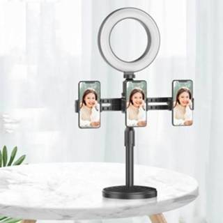 👉 Mobiele telefoon active 2 PCS Desktop Universele intrekbare multifunctionele Live-uitzendstandaard, specificatie: drie posities met invullicht