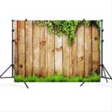 👉 Plank houten active kinderen 2.1mx 1.5m Flower Vine Vintage voor fotograferen fotografie achtergronddoek