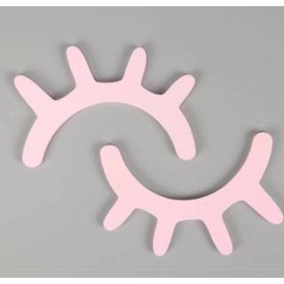 👉 Wimper roze houten active 1 paar leuke 3D muursticker decor slaapkamer achtergrond (roze)