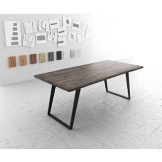 👉 DELIFE Boomtafel Live-Edge 200x100 acacia frame schuin boven 5,5cm 4250809369921