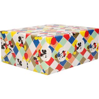 Inpakpapier meisjes 1x Rollen inpakpapier/cadeaupapier Disney Mickey en Minnie Mouse ballonnen 200 x 70 cm