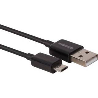 👉 Zwart active Micro-USB naar USB A 2.0 kabel 2m Velleman 5410329702410